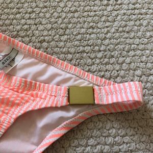 J.crew pink seersucker bikini bottom
